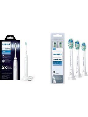 Rechargeable Electric Toothbrush with Optimal Plaque Control Heads - 3 Pack